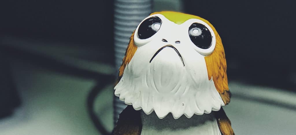 How to Fix Your Unlikeable Characters blog title featured image Toy Porg Character