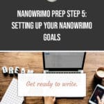 NaNoWriMo Prep Step 5: Setting up your NaNoWriMo goals blog title overlay