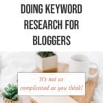 Doing keyword research for blog posts blog title overlay
