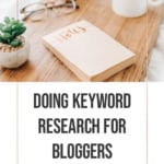 Doing keyword research for blog posts blog title overlay