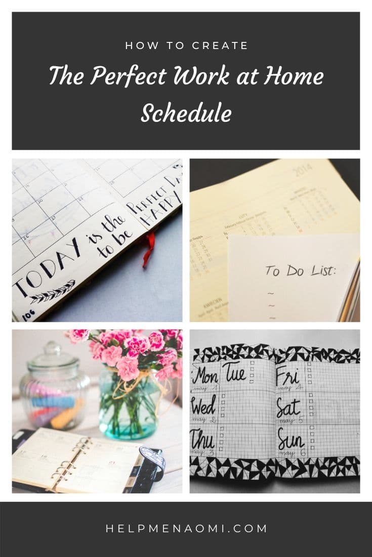 How to Create the Perfect Work at Home Schedule blog title overlay