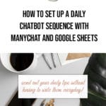 How to Set Up a Daily Chatbot Sequence With ManyChat And Google Sheets blog title overlay