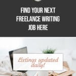 Finding Freelance Writing Jobs - Curated freelance job listings page title overlay