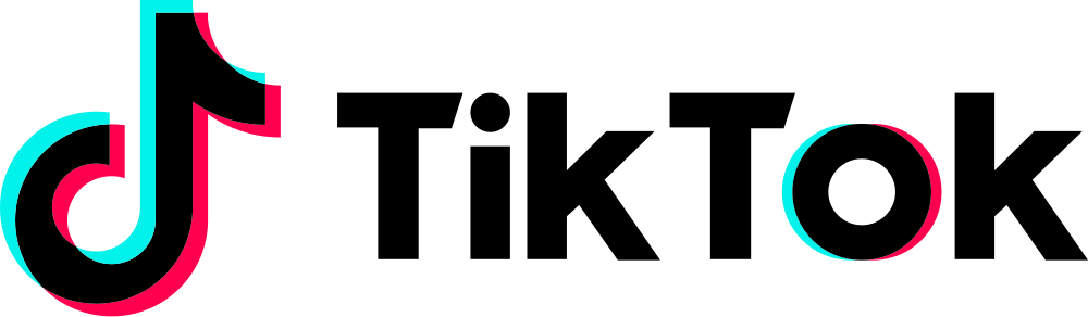 The TikTok logo on a black background representing applying for a book plan and outline.
